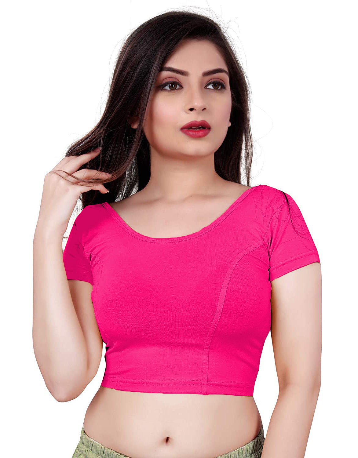 PU Fashion Backless Butterfly Blouse – Stylish Cotton Stretchable Saree Blouse