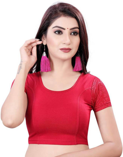 PU Fashion Stretchable Cotton Lycra Blouse – Readymade Short Sleeve Choli