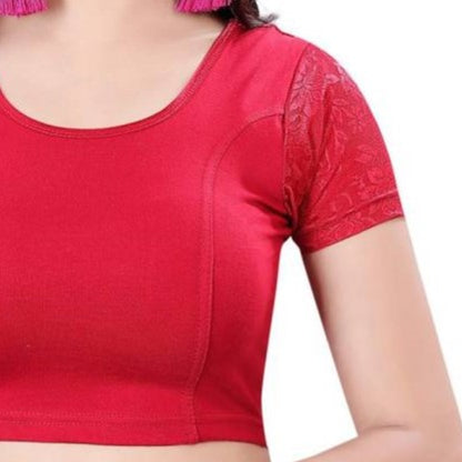 PU Fashion Stretchable Cotton Lycra Blouse – Readymade Short Sleeve Choli