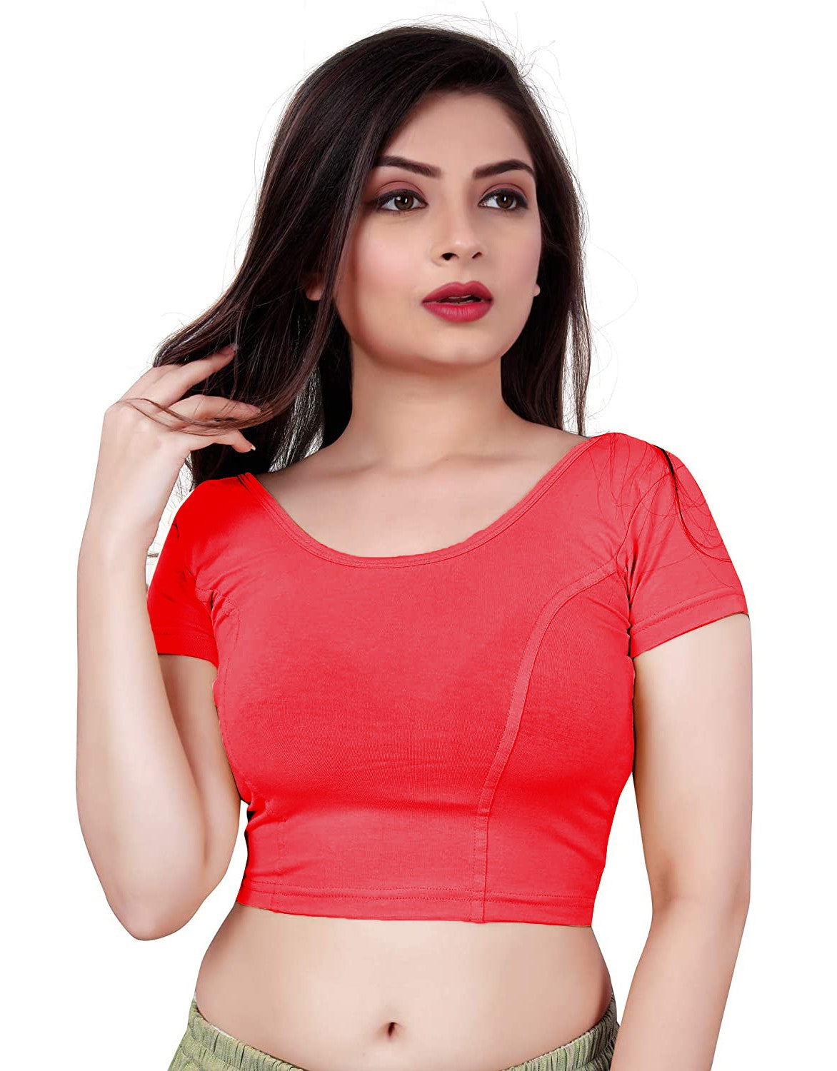 PU Fashion Backless Butterfly Blouse – Stylish Cotton Stretchable Saree Blouse