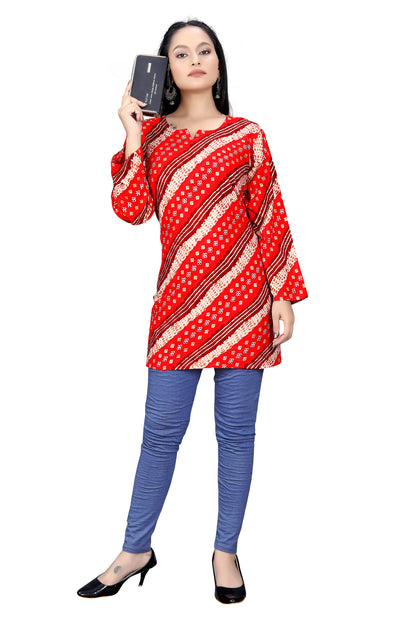 PU Fashion Pure Rayon Printed Short Kurti for Women | Stylish Everyday Wear | Available in Multiple Colors