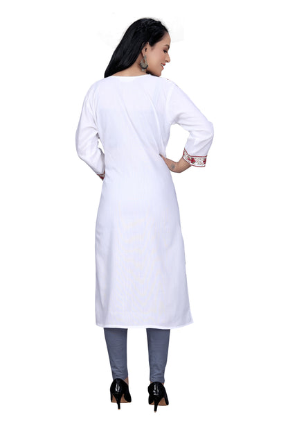 Elegant Embroidered Straight Kurti for Women | Festive & Office Wear