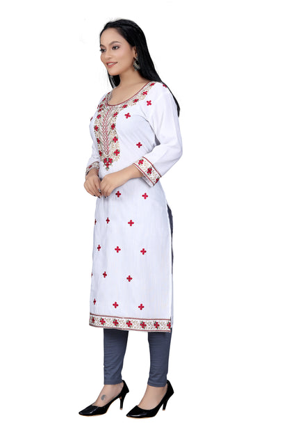 Elegant Embroidered Straight Kurti for Women | Festive & Office Wear